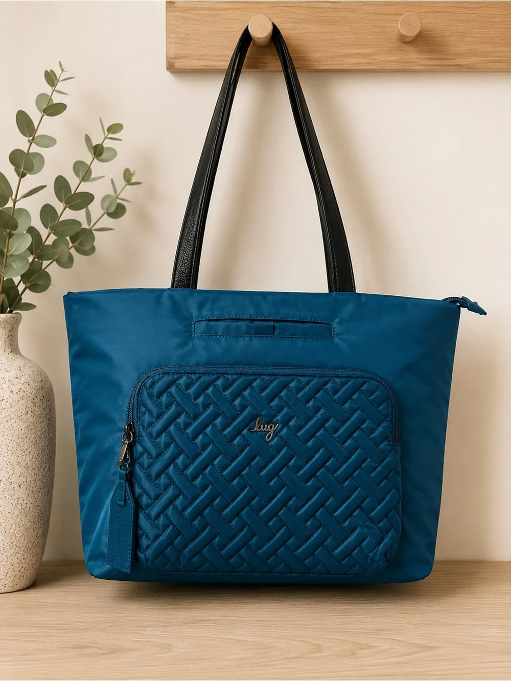 Lug Arpeggio - Quilted Tote - Ocean Blue - Picture 1 of 6